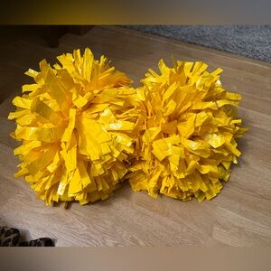 Varsity Yellow Pom Poms